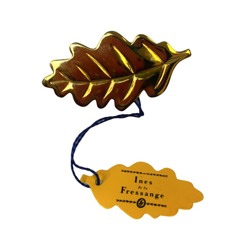 Ines de la Fressange Gold Leaf Brooch